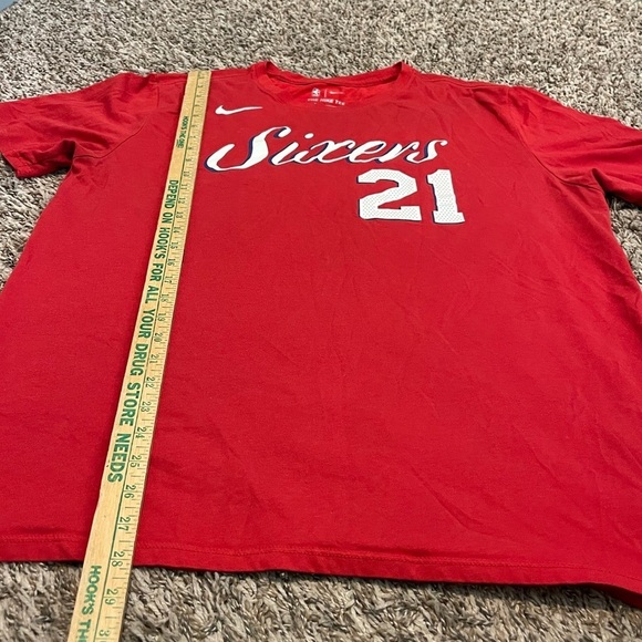 Nike nba sixers embiid red short sleeve tee - Picture 4 of 7